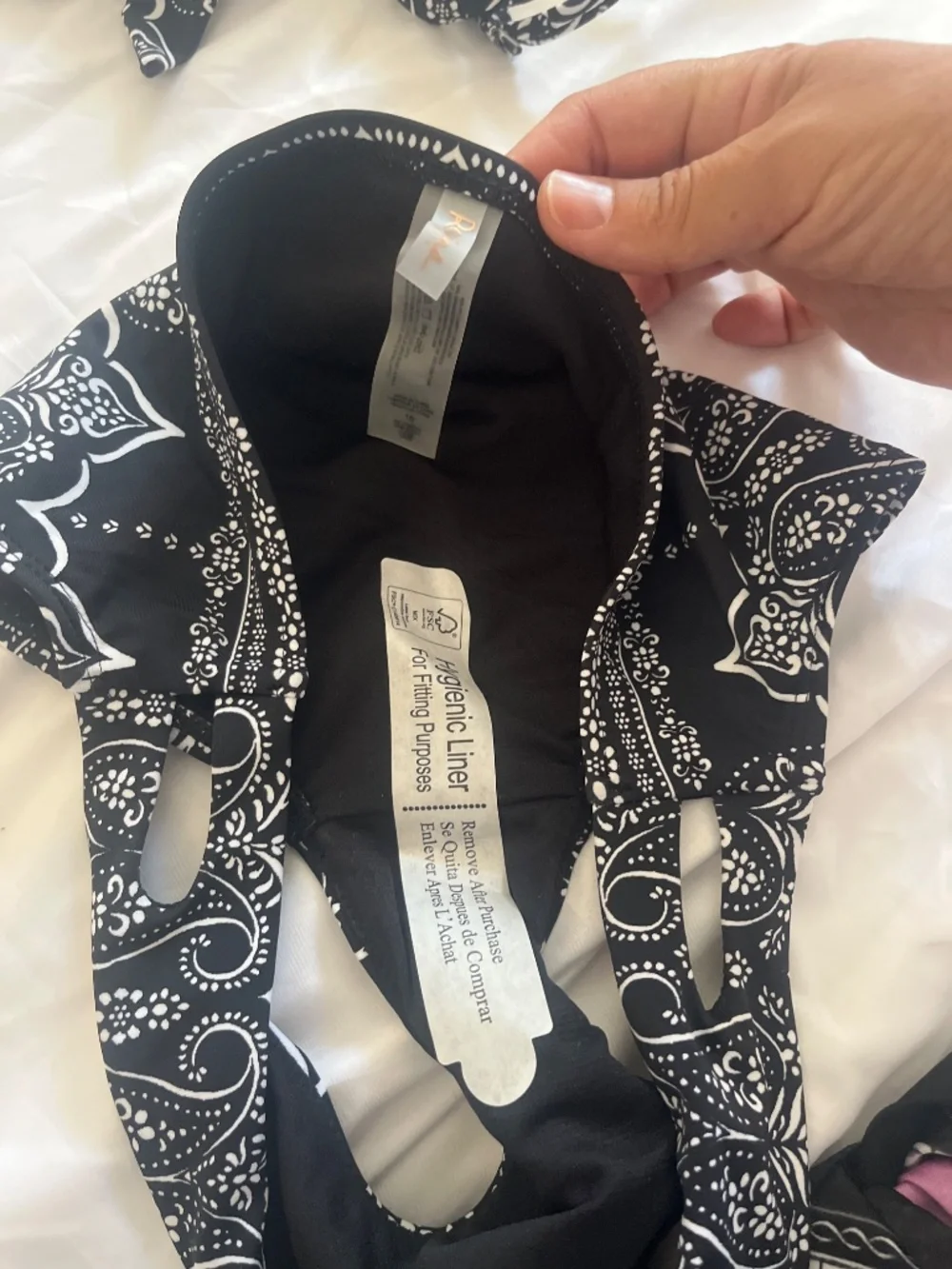 Brand new with tags bandana print bikini black size 16 girls (women small)